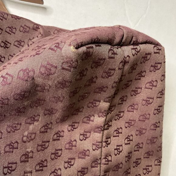 Dooney & Bourke Shoulder Bag Hobo Purse Signature Logo Canvas DB Leather Satchel - Picture 7 of 14